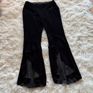 INC International Concepts Black Velvet Trousers